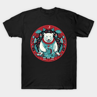 Polar Bear in Ornament, Love Bears T-Shirt